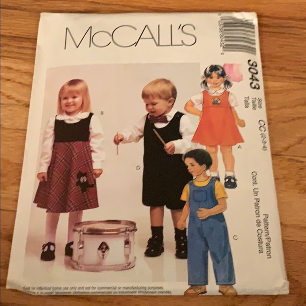 McCall’s sewing patterns toddler jumper